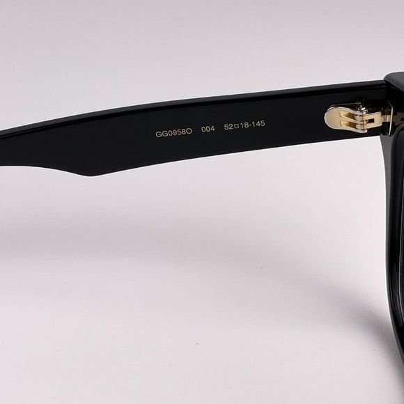 Gucci GG0958O 004 Eyeglasses Black Rectangle Unisex - Picture 9 of 10